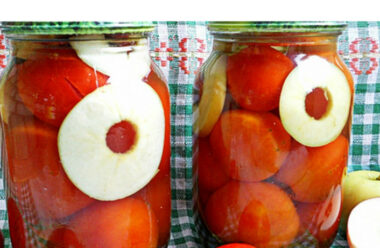 Цікавенький рецепт помідорів з яблуками на зиму. Смачно, швидко та легко.