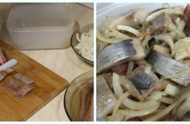 Швидкий і простий рецепт маринування оселедцю. Рибка виходить смачна, корисна і натуральна.