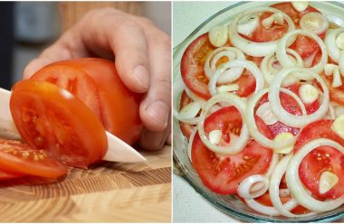 Рецепт корисної та пікантної закуски з помідорів та цибулі за кілька хвилин