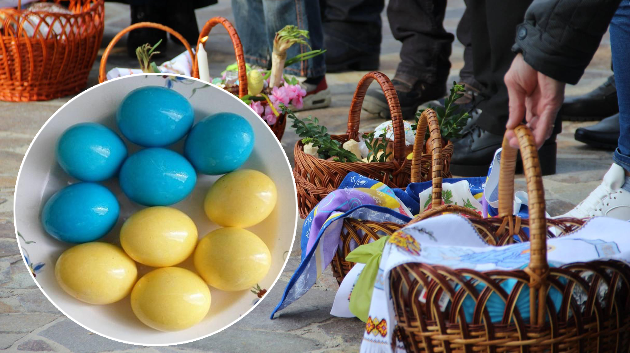 Як пофарбувати яйця в жовтий і синій колір, щоб на ваш Великодній кошик усі звертали увагу